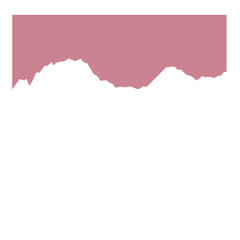 Fototapeta premium Vector illustration of piece of torn red paper stuck on transparent