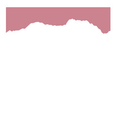 Fototapeta premium Vector illustration of piece of torn red paper stuck on transparent