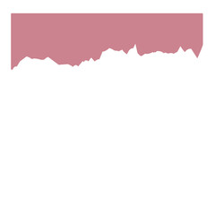 Vector illustration of piece of torn red paper stuck on transparent
