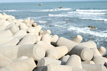 Concrete Barriers Busan Haeundae Coastline