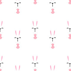 Repeating pattern with rabbits holding an egg