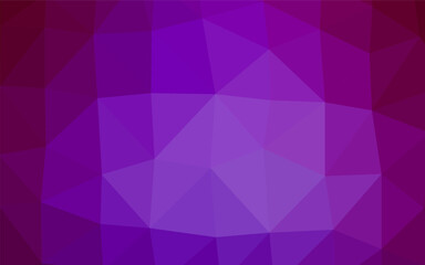 Light Purple vector polygon abstract backdrop. Geometric illustration in Origami style with gradient. The best triangular design for your business.