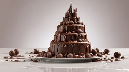 choco cake and balls