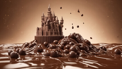 choco castle with thick chocolate moist choco ball