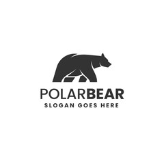 Vector Logo Illustration Bears Silhouette Style
