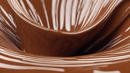 thick chocolate swirling backdrop