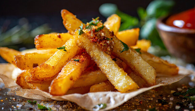 Amazing Delicious and Fresh French Fries are Looking So Attractive 