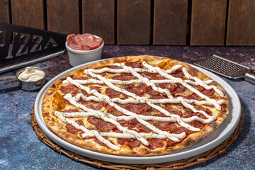 pepperoni pizza with extra cheese