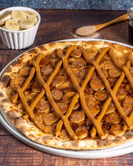 Dulce de leche Pizza with banana