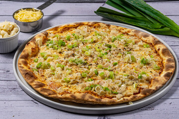 Leek pizza