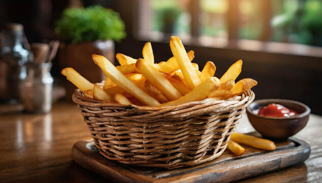 Amazing Delicious and Fresh French Fries are Looking So Attractive 