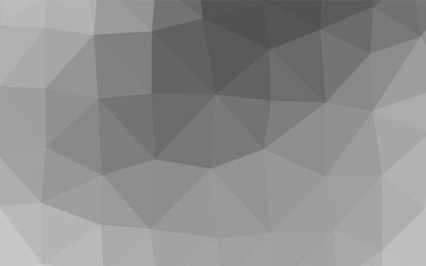 Light Silver, Gray vector polygonal background. A completely new color illustration in a vague style. Triangular pattern for your business design.