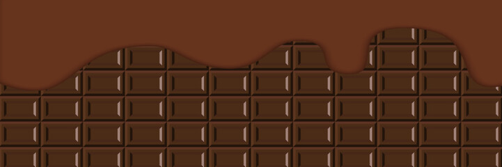 板チョコのバナー背景素材　6