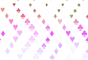 Light Multicolor, Rainbow vector texture with playing cards.