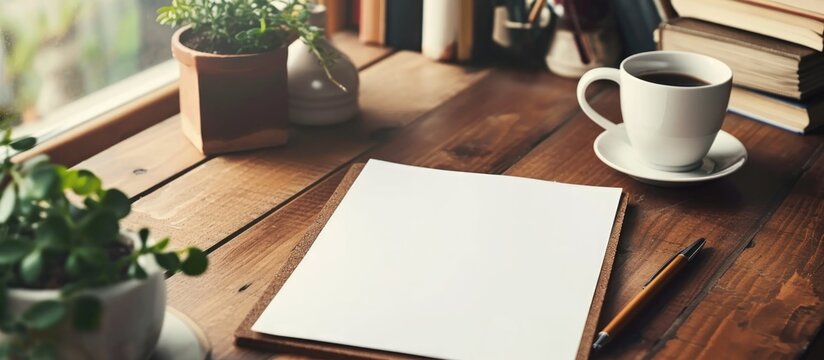 A versatile template for digital words and drawings, a blank note block on a desk.