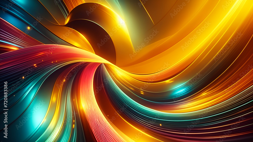 Wall mural abstract background texture wallpaper with waves and curves in vivid colors. artistic pattern design