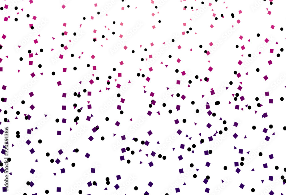 Sticker Light Purple vector layout with circles, lines, rectangles.