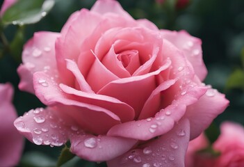 blooming flower plants blossom stock droplet background colour pink water single love flower photo summer white single rose Closeup spring - Powered by Adobe