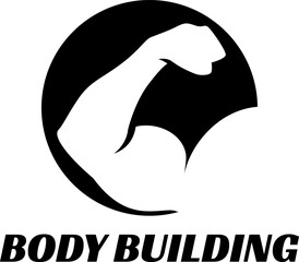 Naklejka premium hand body building fitness design vector art