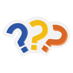 question mark sticker 
