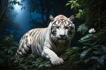 Tigre branco, felino