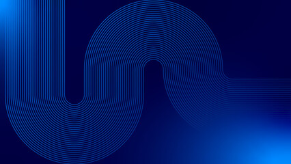 a close up of a blue background with a curved design