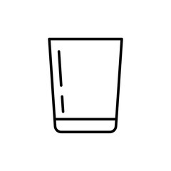 Drinking glass outline icons, minimalist vector illustration ,simple transparent graphic element .Isolated on white background