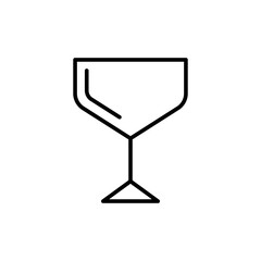 Drinking glass outline icons, minimalist vector illustration ,simple transparent graphic element .Isolated on white background