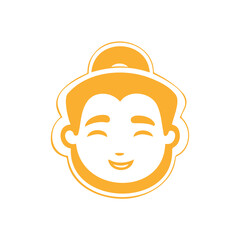 Cute Sumo Face Expression Illustration