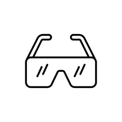Eyeglasses outline icons, minimalist vector illustration ,simple transparent graphic element .Isolated on white background