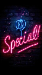 Special Text Purple Mobile Vertical Banner Advertising Generative AI