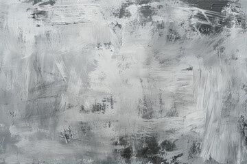 Abstract monochrome painting with brush strokes and texture.