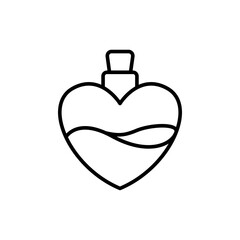 Potion outline icons, minimalist vector illustration ,simple transparent graphic element .Isolated on white background