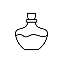 Potion outline icons, minimalist vector illustration ,simple transparent graphic element .Isolated on white background