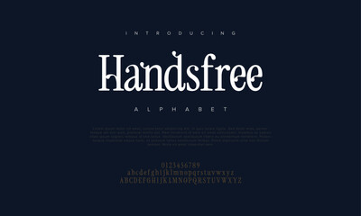 Handsfree creative modern urban alphabet font. Digital abstract moslem, futuristic, fashion, sport, minimal technology typography. Simple numeric vector illustration