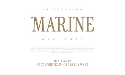 Marine creative modern urban alphabet font. Digital abstract moslem, futuristic, fashion, sport, minimal technology typography. Simple numeric vector illustration