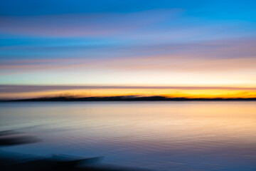 Background sunset intentional camera movement effect