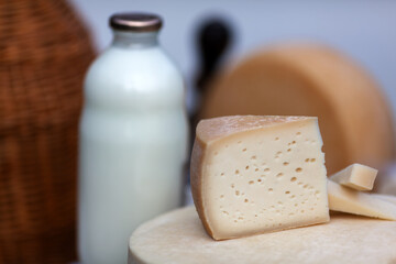 Fresh Alpine Dairy Products for a Healthy Breakfast - Goat Milk and Cheese