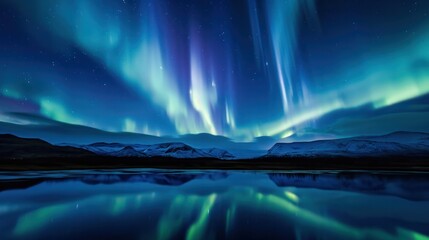 Beautiful sky with Aurora, Landscape