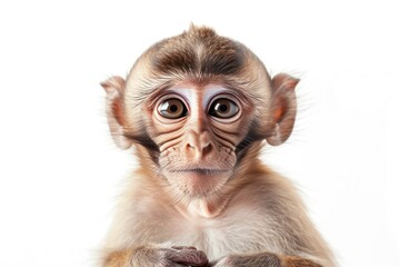 Monkey on a white background