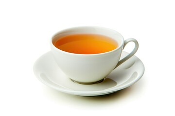 A cup of tea isolated on a white background