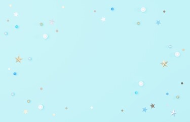 3D背景素材_ラメ_水色