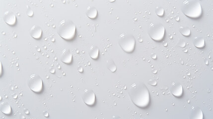 Water drops on a white background	