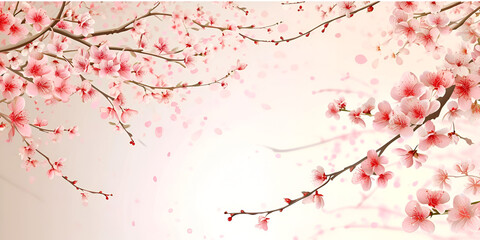 Beautiful Blossom signiflying renewal, rebirth , When people blossom, they become more attractive, successful, or confident, Drooping  Cherry Blossom Flower cover, card festive day holiday fun