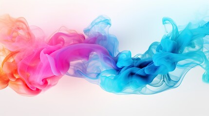 Colorful Pastel Ink Smoke Cloud in Water AI Generated