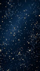 Fototapeta na wymiar New Year Festival's Confetti and Particles on Dark Blue Background Generative AI