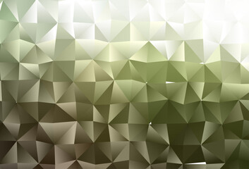 Light Green vector triangle mosaic template.