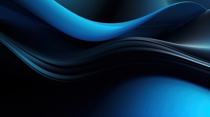 Abstract Folded Layers Background with Black and Blue Tones AI Generated
