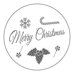 Merry Christmas and Happy New Year Typography Collection. Templates for Greeting Cards. Vector Logo, Emblems.. Item 1