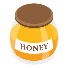 3D Isometric Flat Vector Set of Beekeeping, Honey Collecting. Item 8